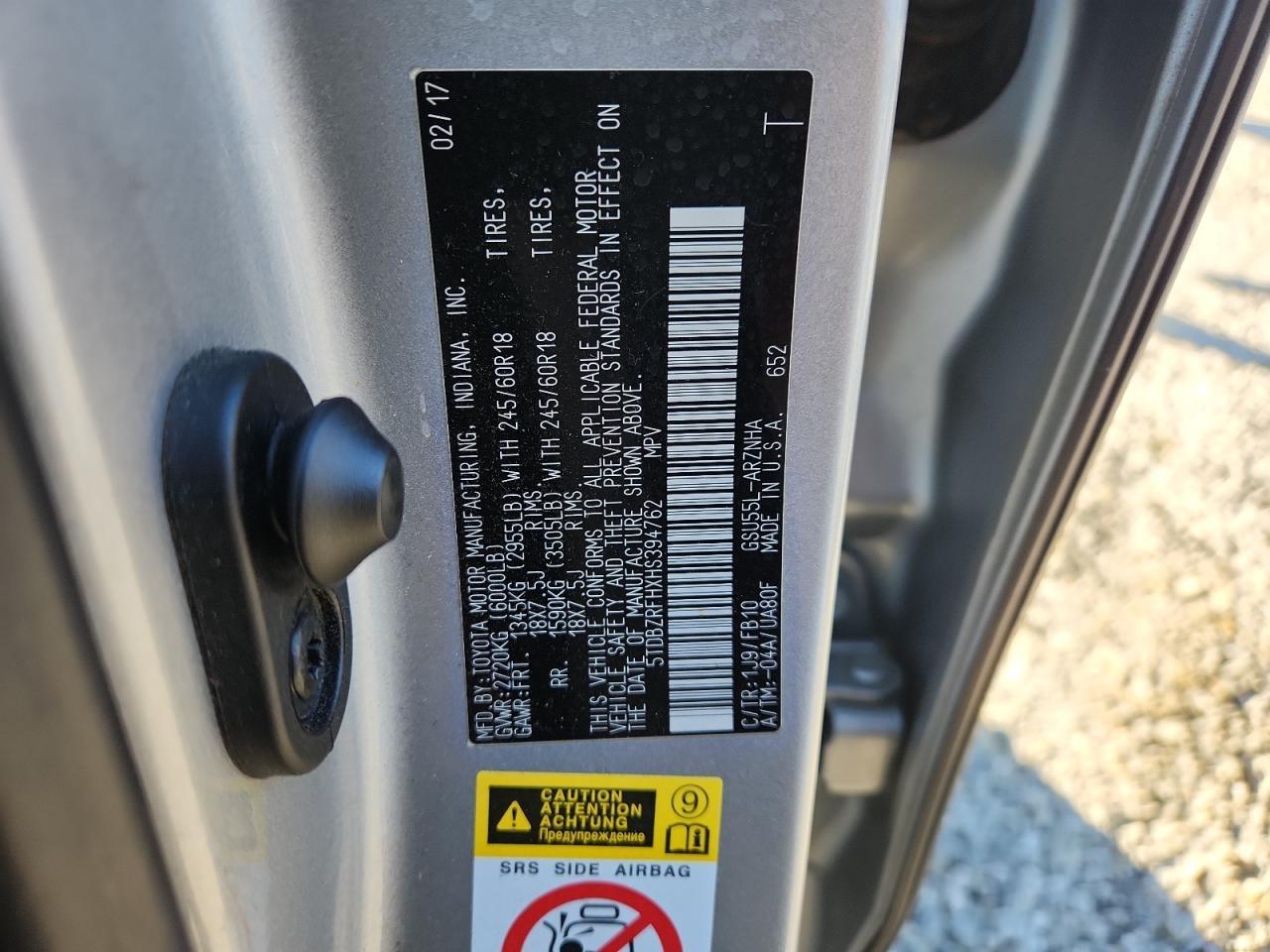 2017 Toyota Highlander Le - zdjęcie 13