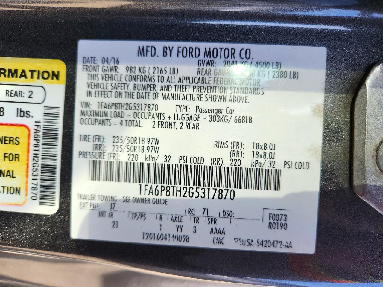 2016 Ford Mustang - zdjęcie 12