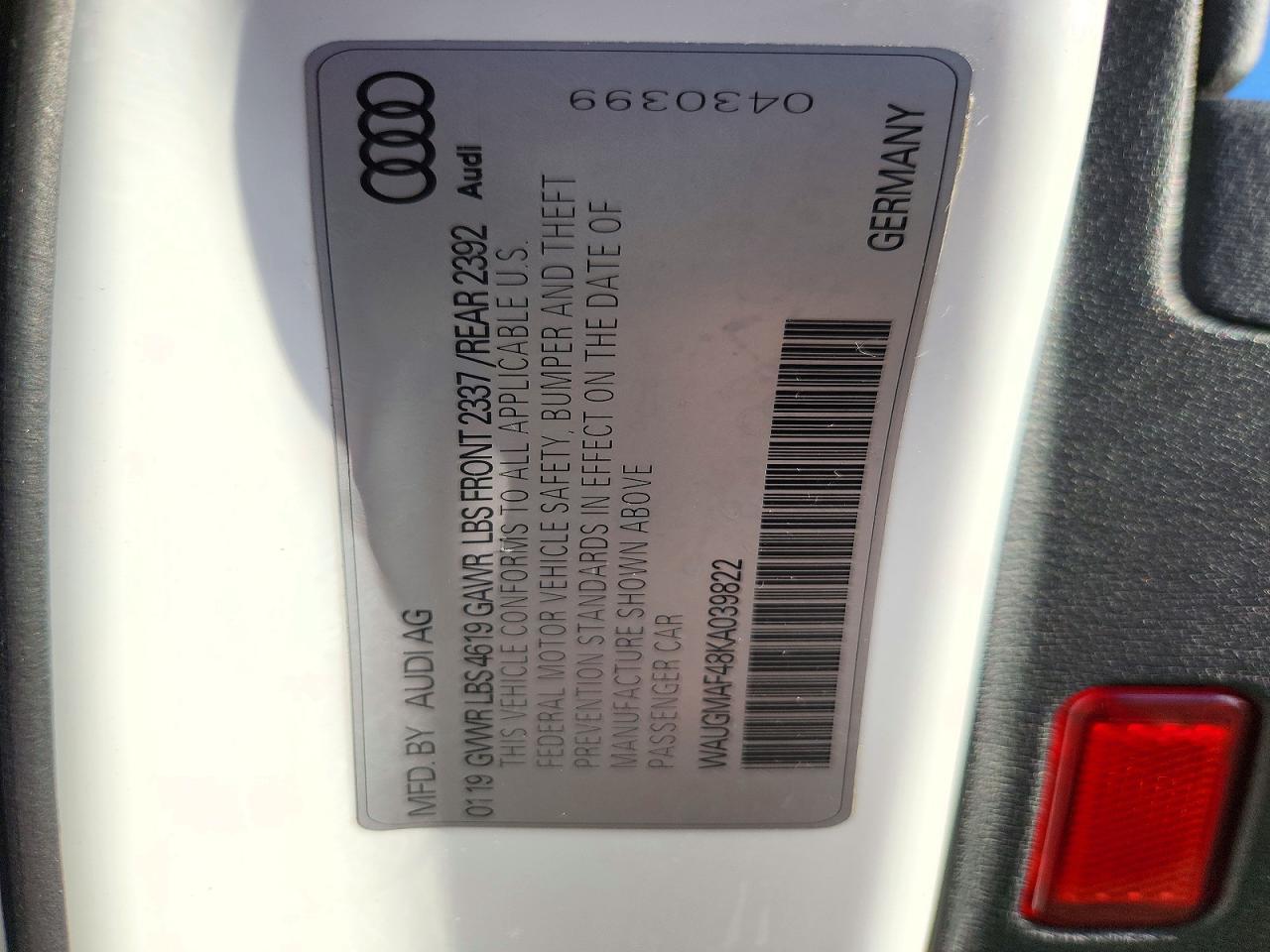 2019 Audi A4 Premium - zdjęcie 12