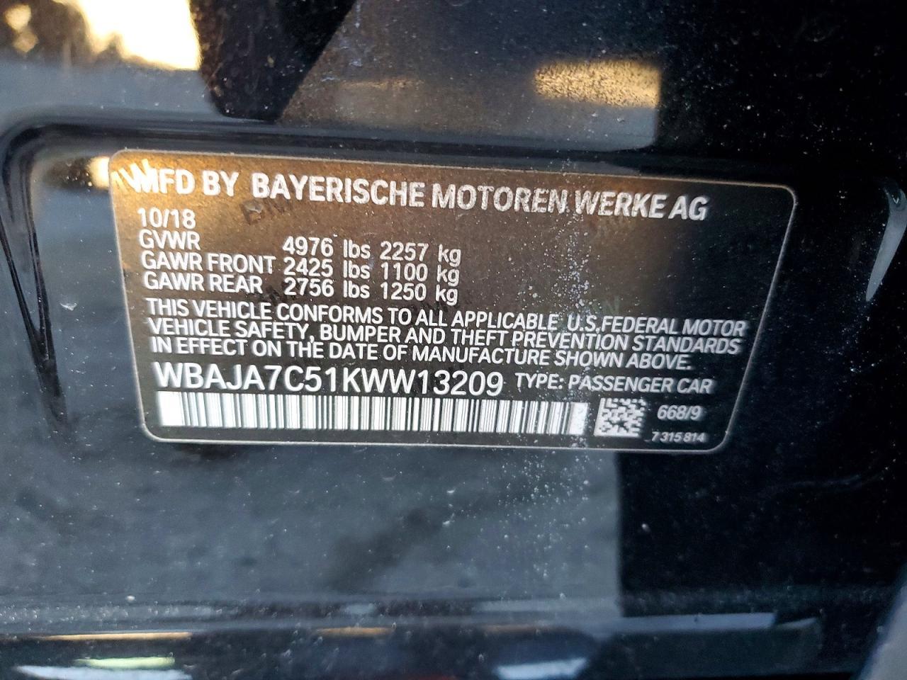 2019 BMW Seria 5 530i - zdjęcie 13