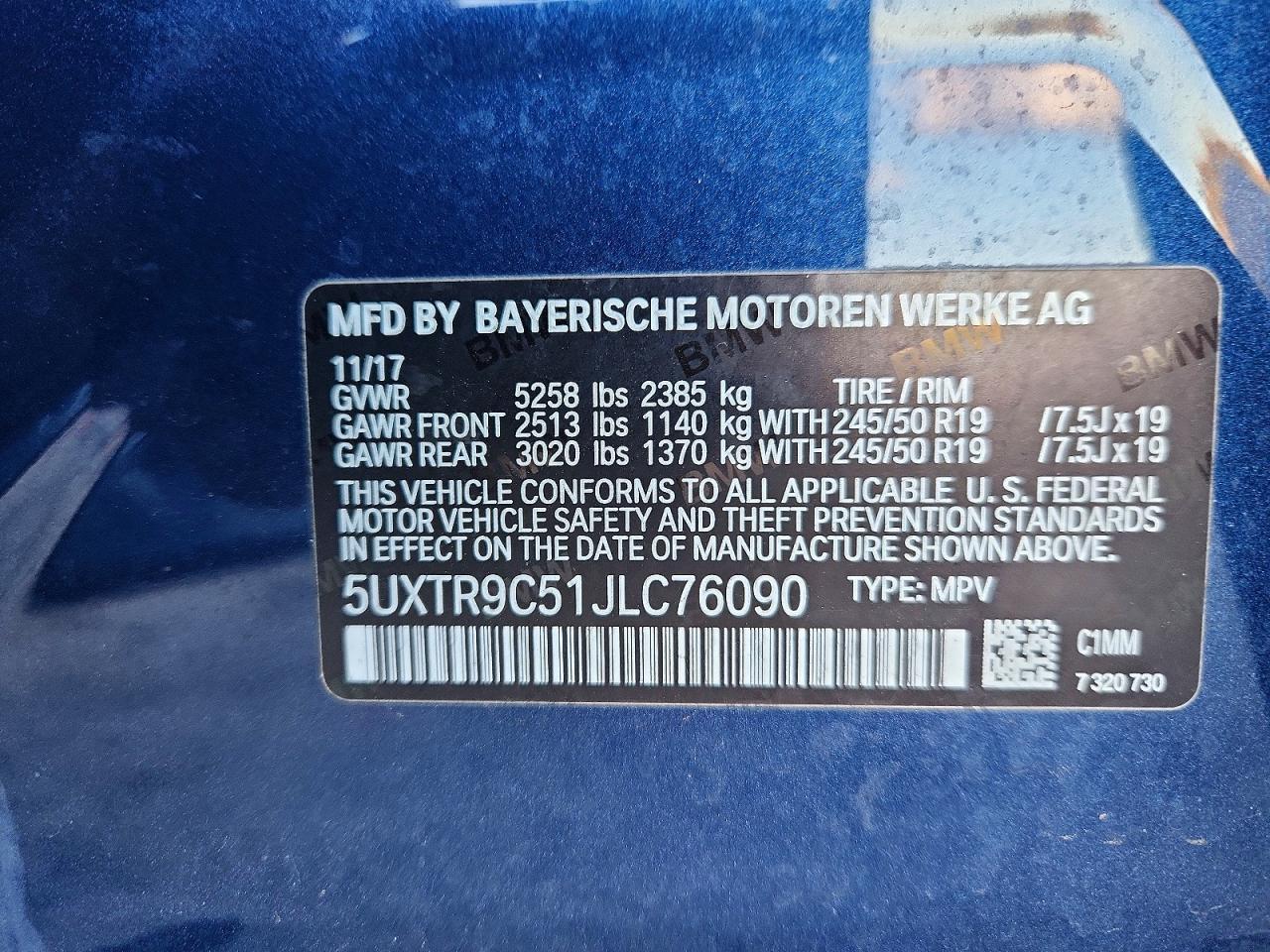2018 BMW X3 xDrive30I - zdjęcie 13