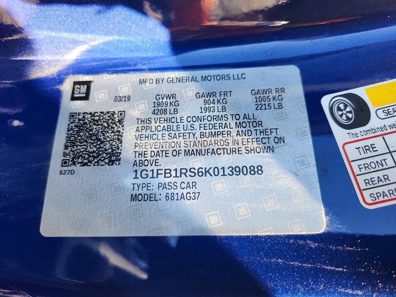 2019 Chevrolet Camaro Ls - zdjęcie 13