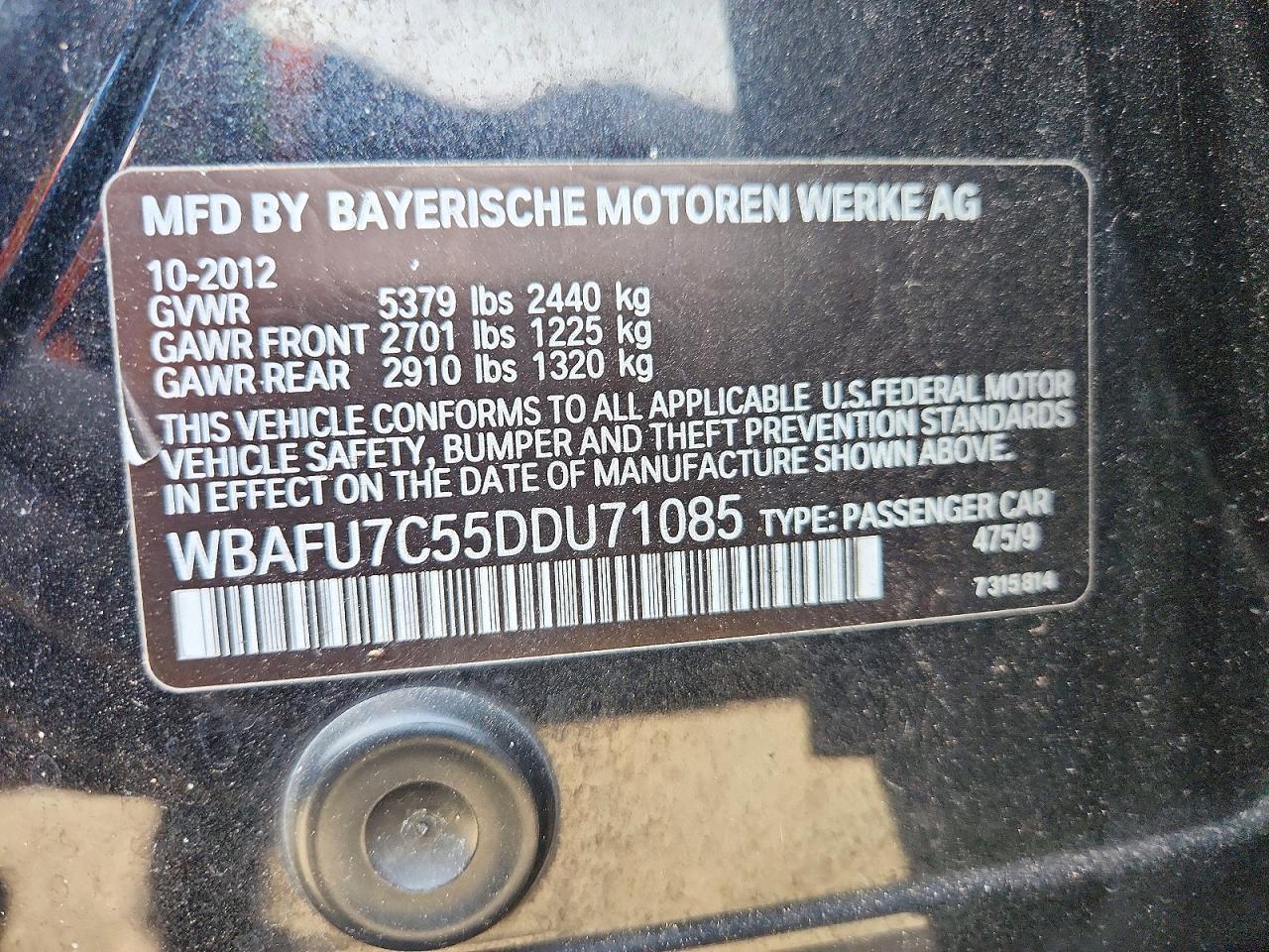 2013 BMW Seria 5 535i - zdjęcie 13