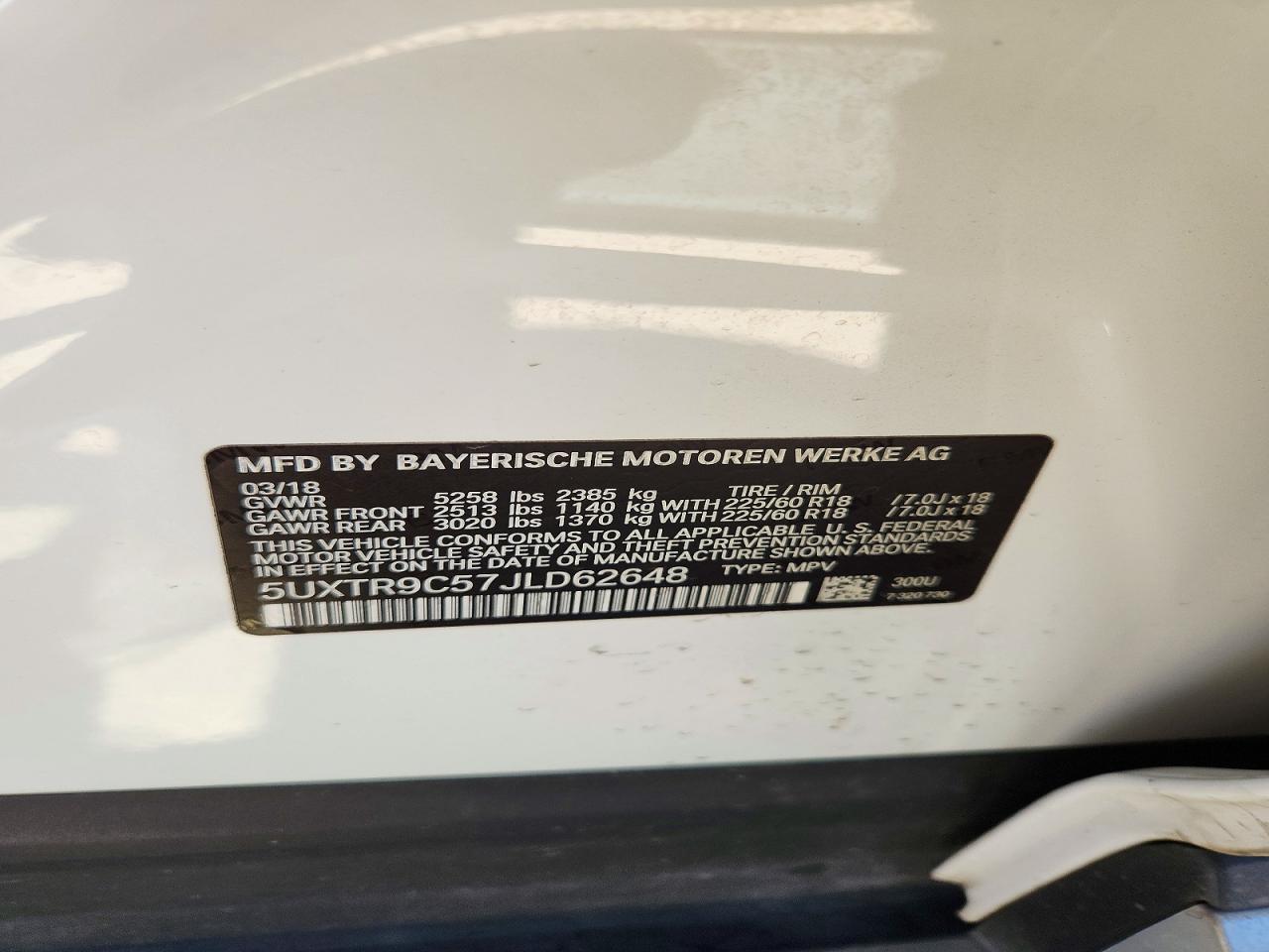 2018 BMW X3 xDrive30I - zdjęcie 12