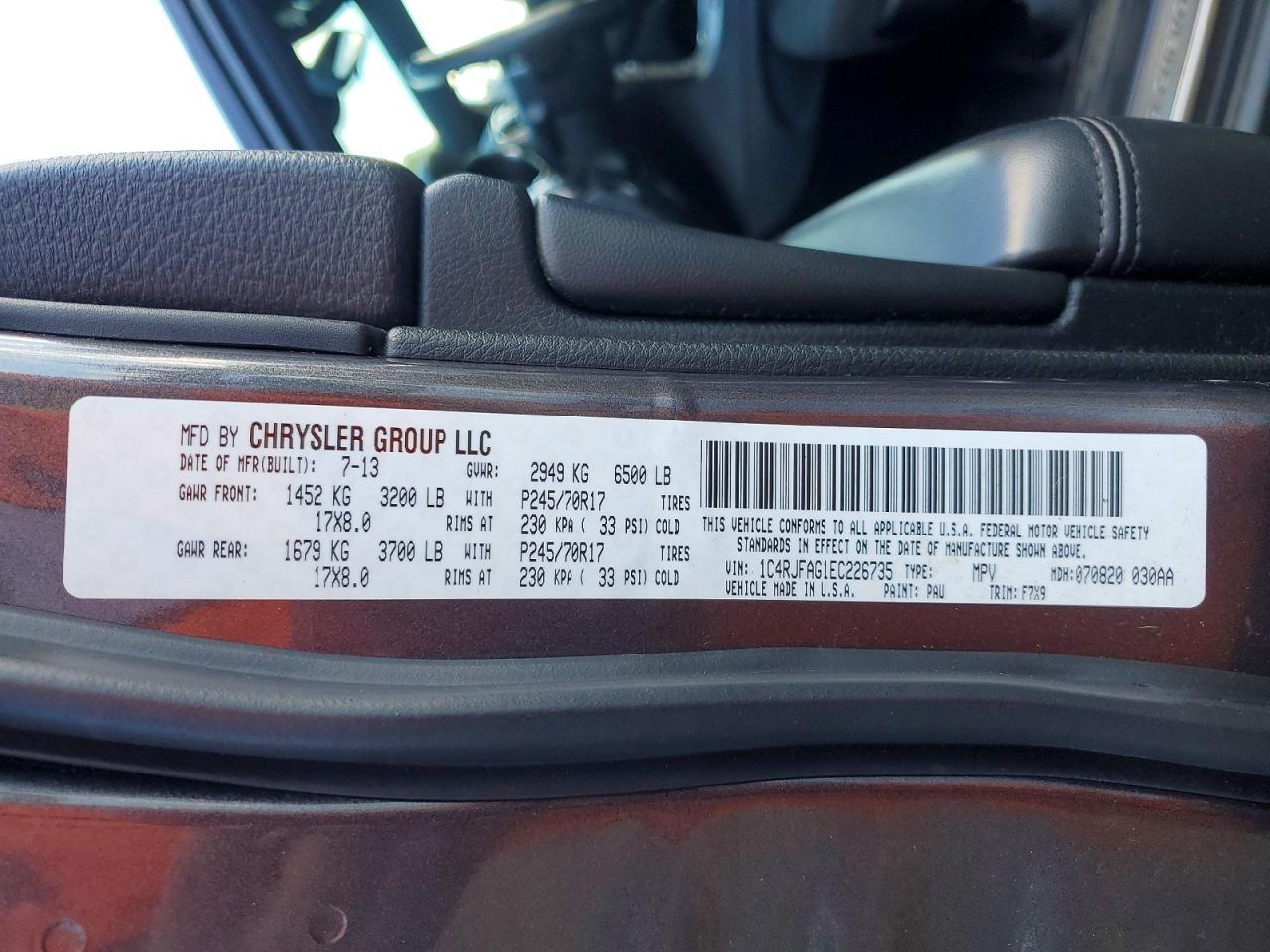 2014 Jeep Grand Cherokee Laredo - zdjęcie 14