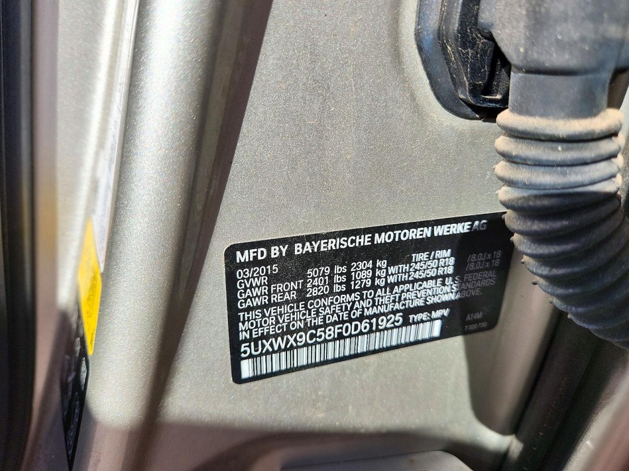 2015 BMW X3 xDrive28I - zdjęcie 12