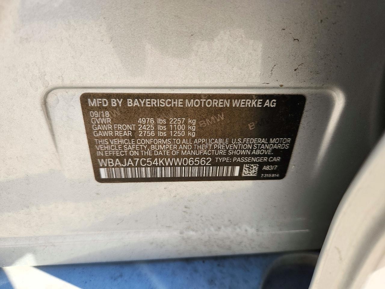 2019 BMW Seria 5 530i - zdjęcie 13