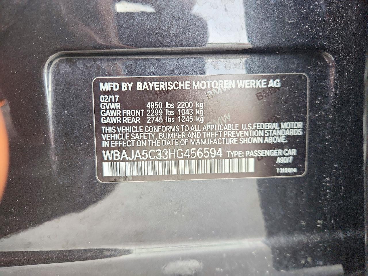 2017 BMW 530 I - zdjęcie 13