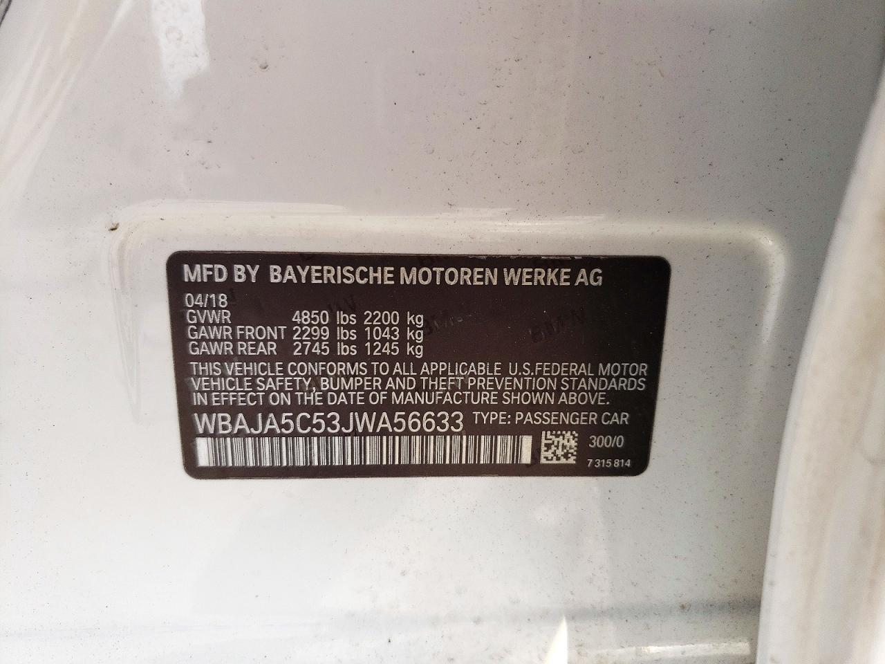 2018 BMW 530 I - zdjęcie 12