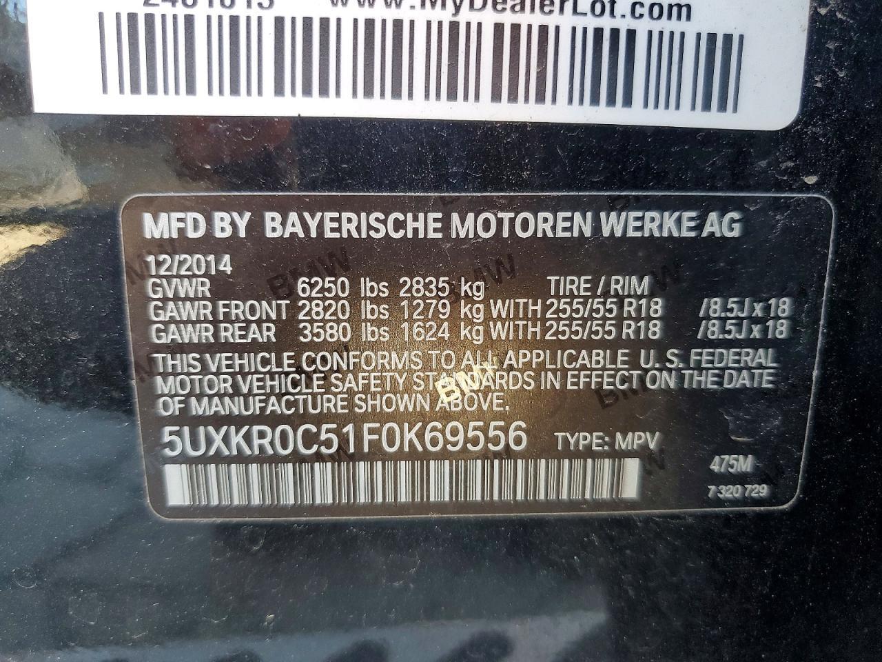 2015 BMW X5 xDrive35I - zdjęcie 13