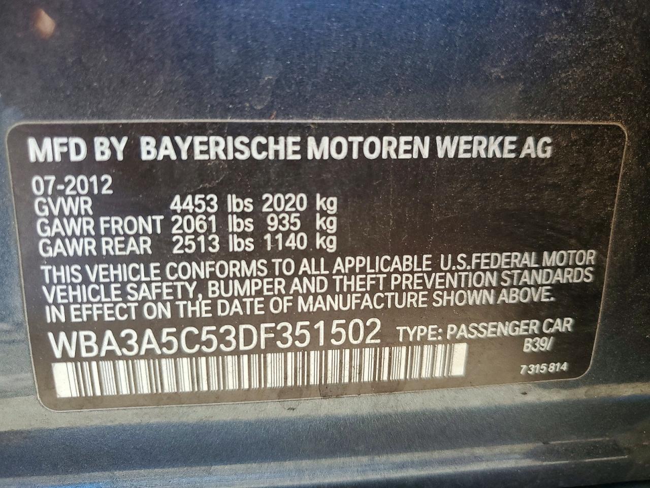 2013 BMW 328 I - zdjęcie 12