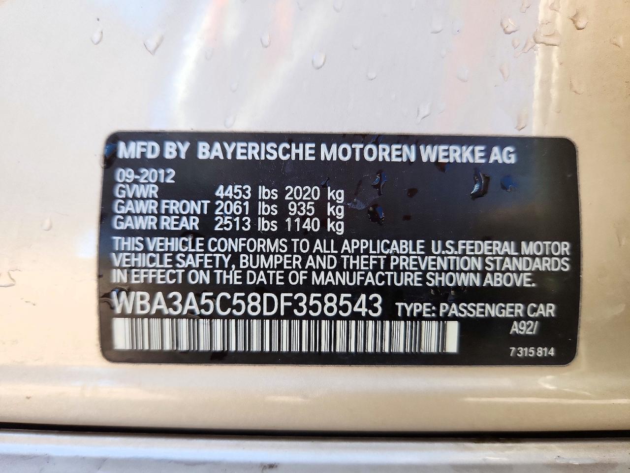 2013 BMW 328 I - zdjęcie 12