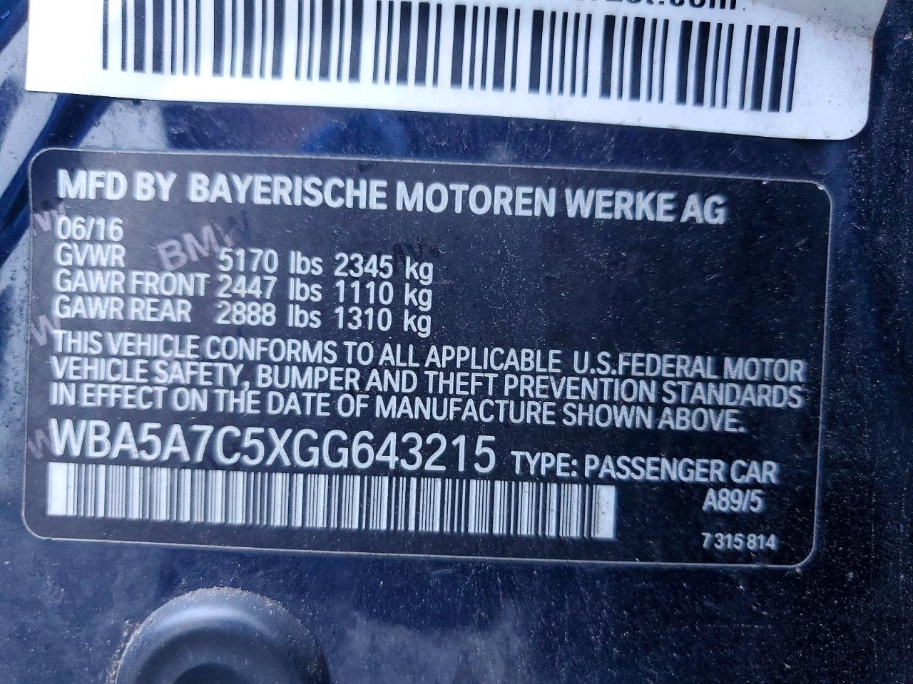 2016 BMW Seria 5 528i - zdjęcie 12