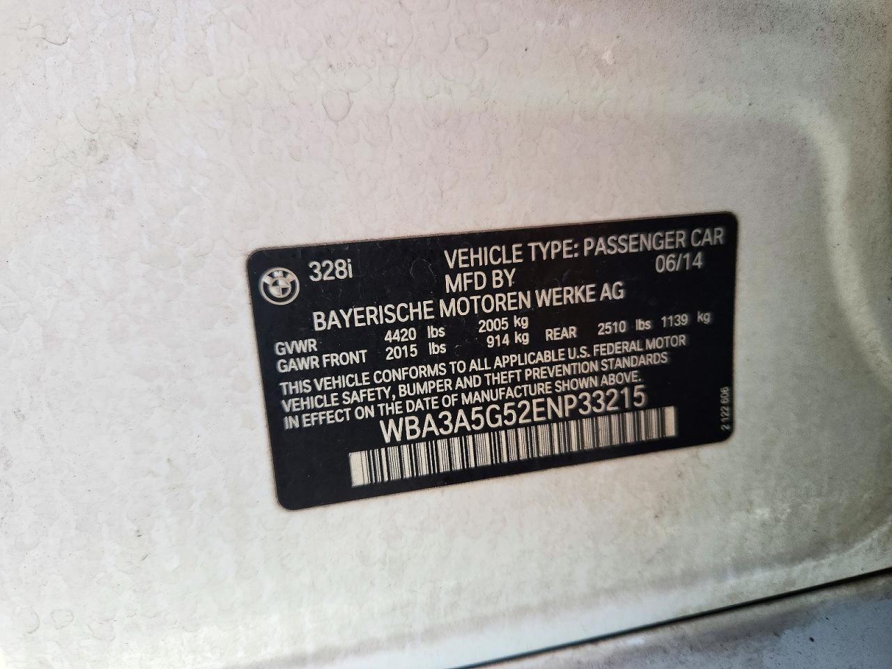 2014 BMW 328 I - zdjęcie 12