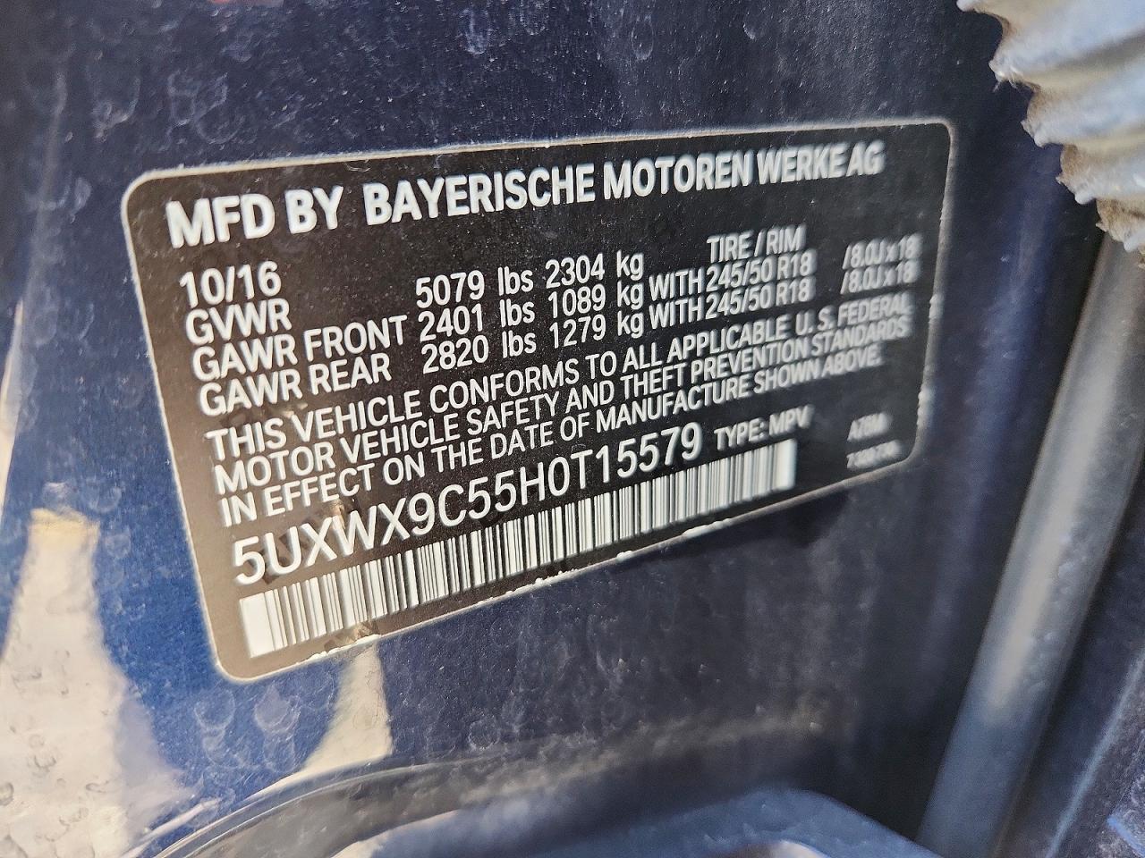 2017 BMW X3 xDrive28I - zdjęcie 13