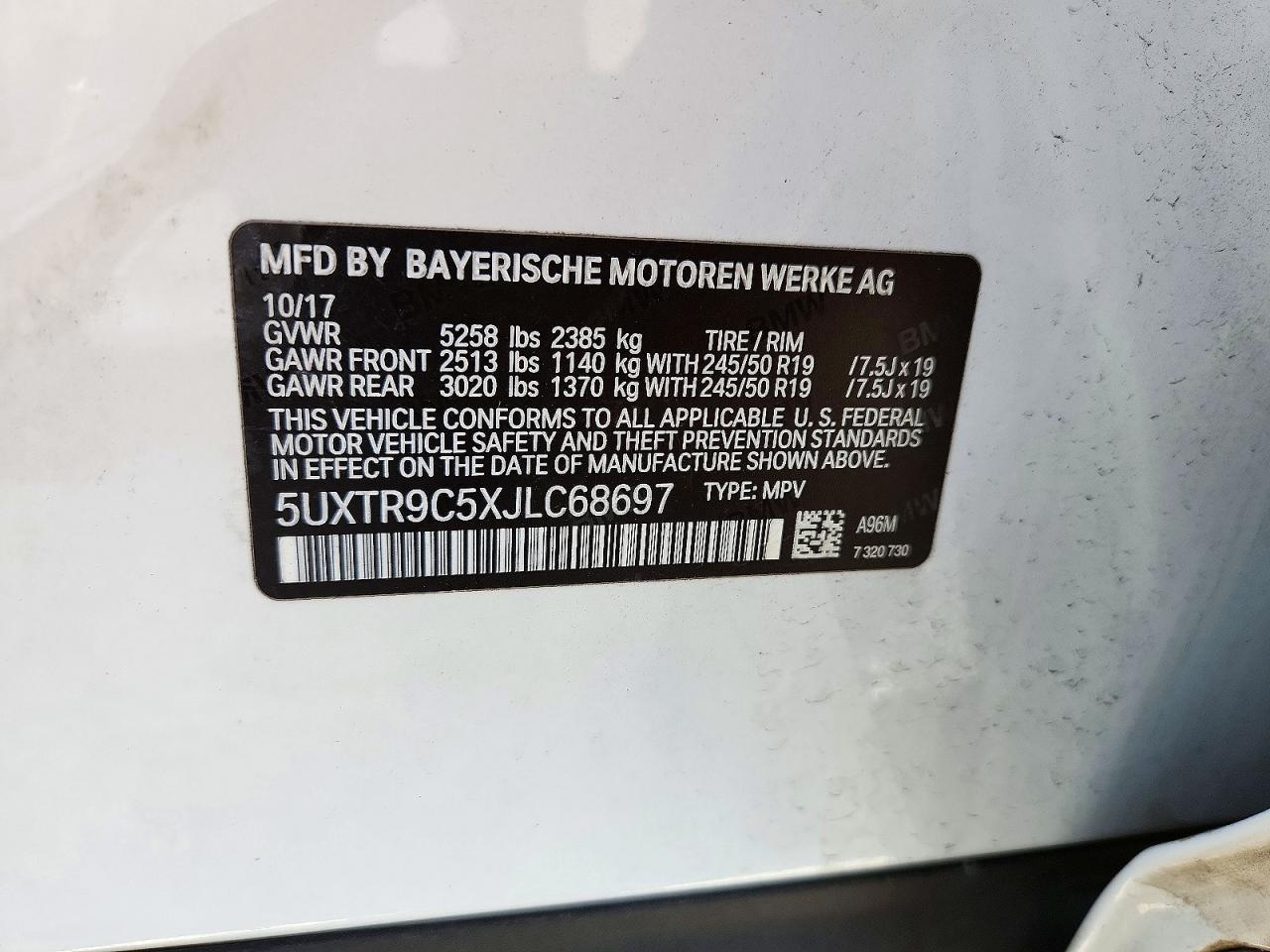 2018 BMW X3 xDrive30I - zdjęcie 12