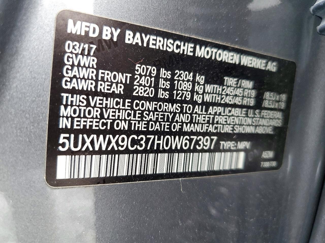 2017 BMW X3 xDrive28I - zdjęcie 14