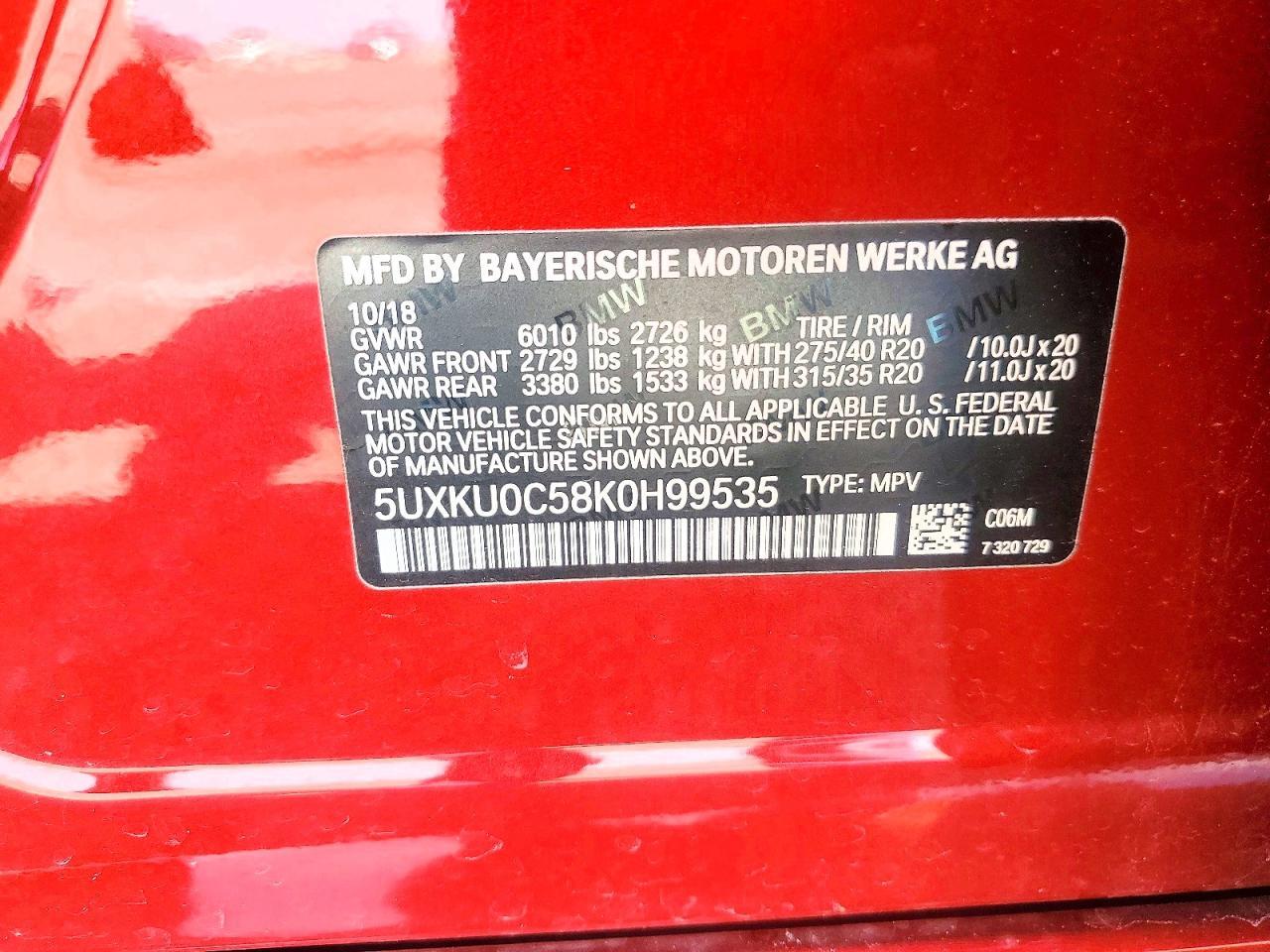 2019 BMW X6 Sdrive35I - zdjęcie 13