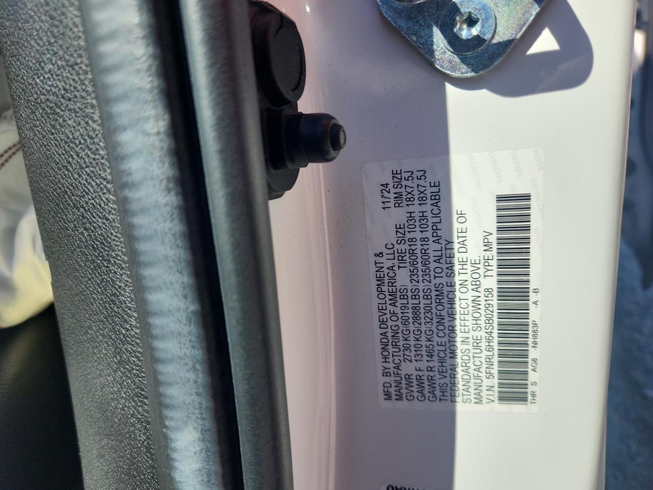 2025 Honda Odyssey Exl - zdjęcie 13