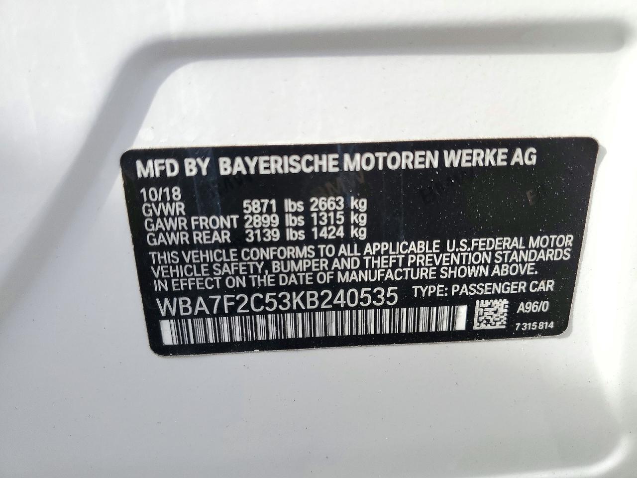 2019 BMW Seria 7 B7 - zdjęcie 12