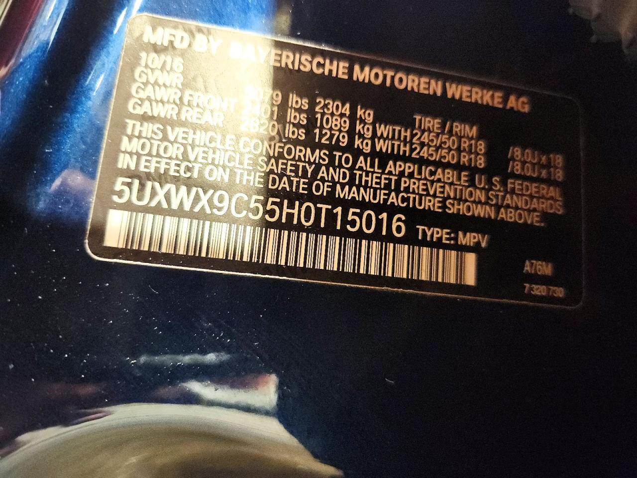 2017 BMW X3 xDrive28I - zdjęcie 13