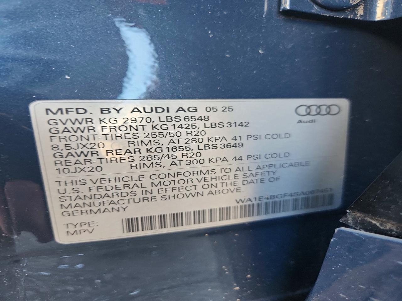 2025 Audi Q6 E-Tron Sportback Premium Plus - zdjęcie 13