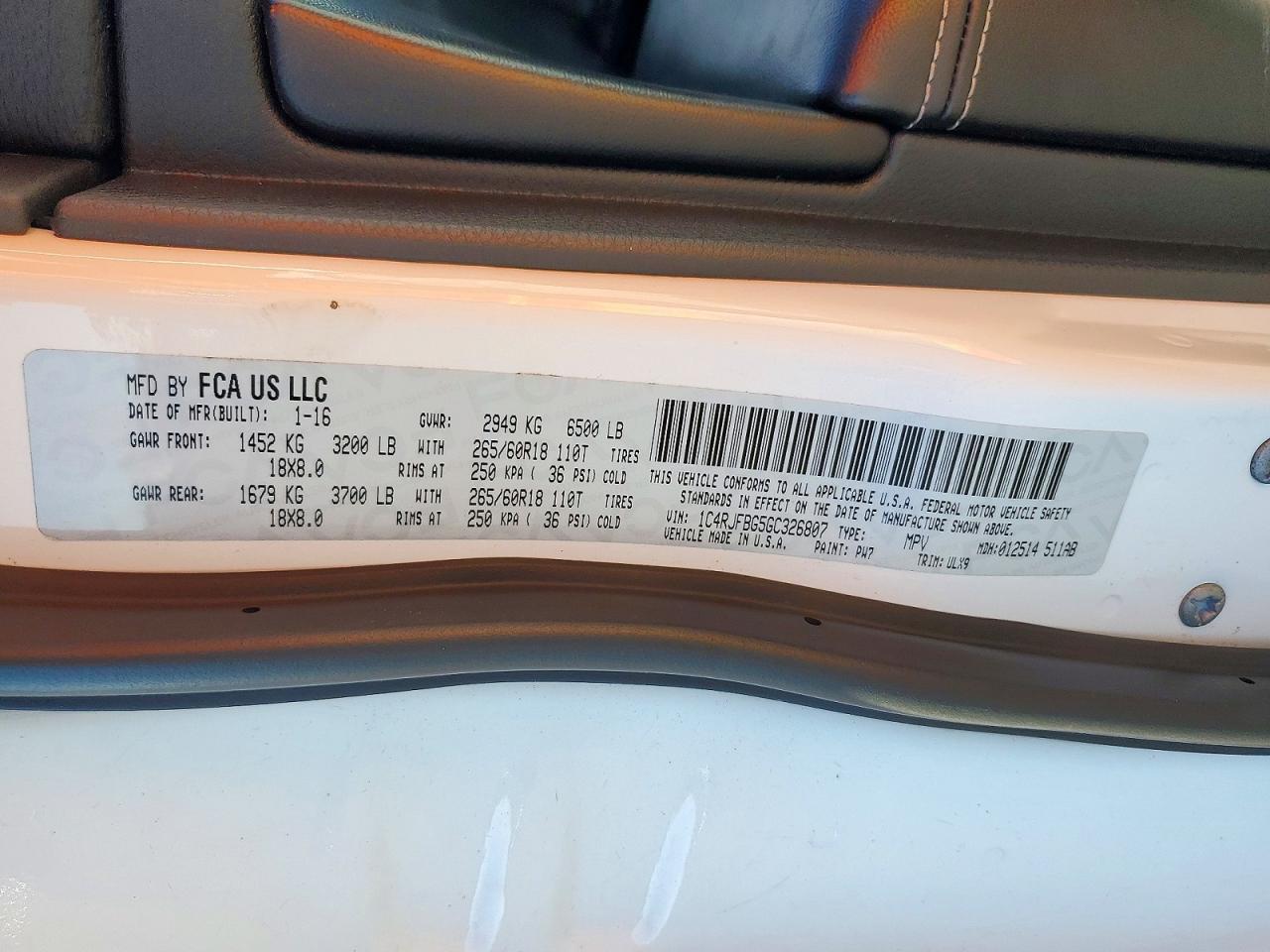 2016 Jeep Grand Cherokee Limited - zdjęcie 13