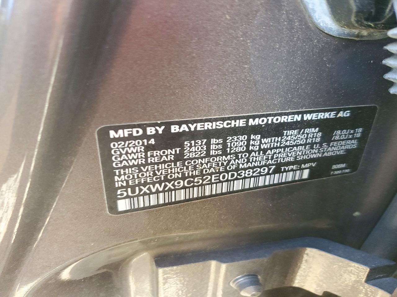 2014 BMW X3 xDrive28I - zdjęcie 12