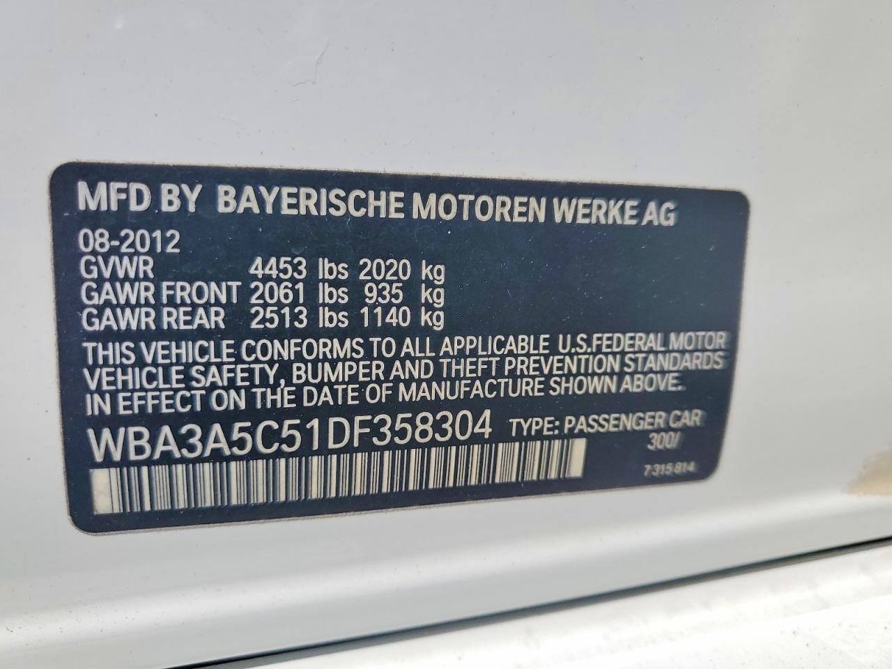 2013 BMW 328 I - zdjęcie 12