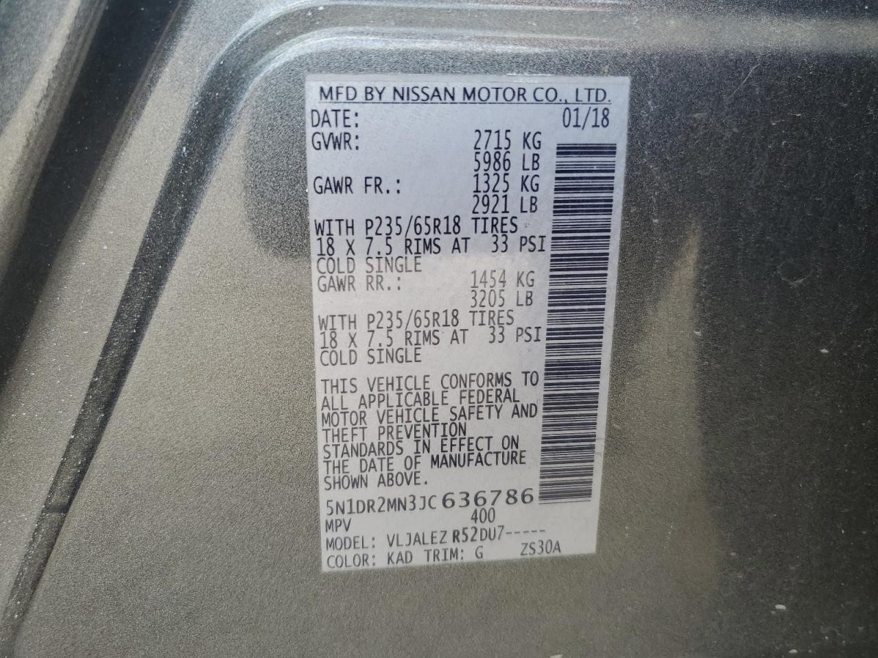 2018 Nissan Pathfinder Sv - zdjęcie 14