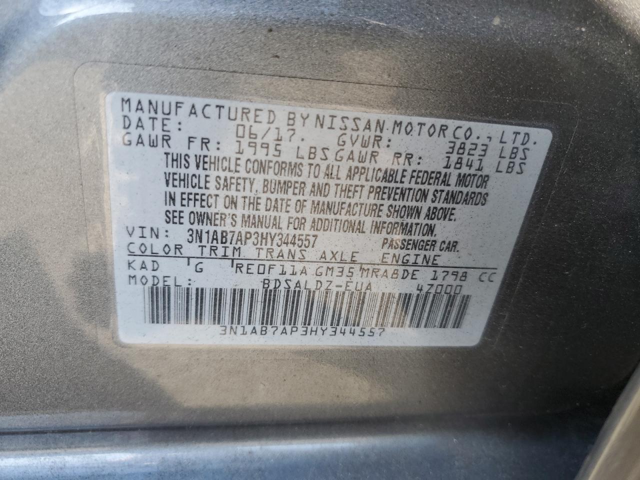 2017 Nissan Sentra S - zdjęcie 13