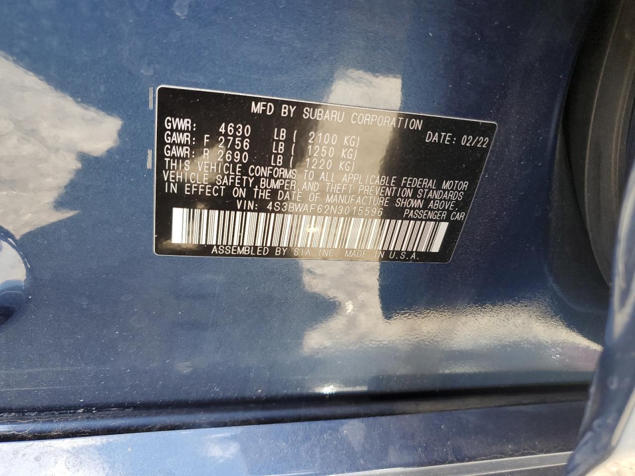 2022 Subaru Legacy - zdjęcie 13