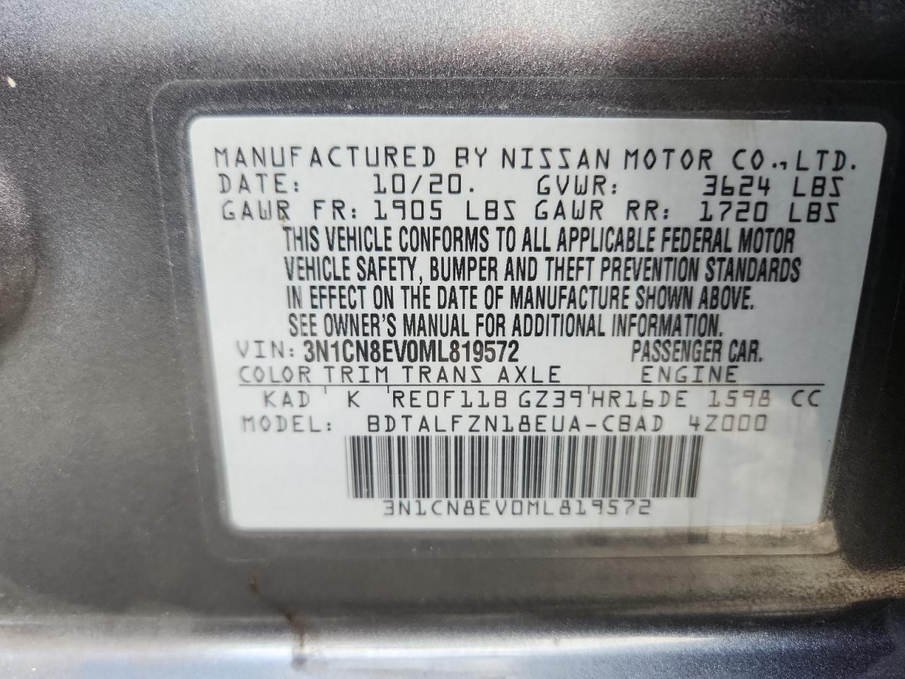2021 Nissan Versa Sv - zdjęcie 13