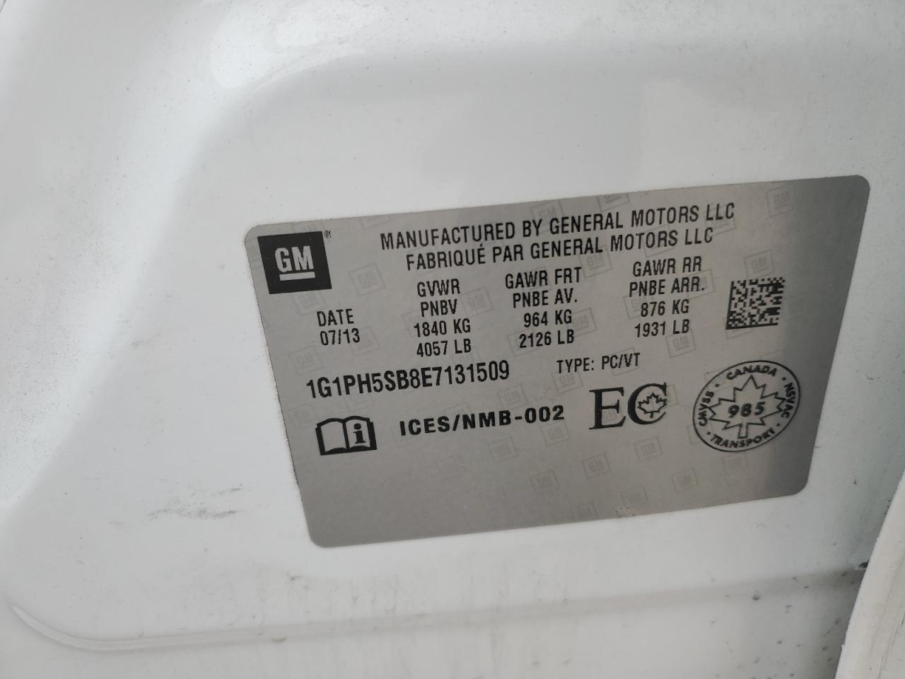 2014 Chevrolet Cruze Eco - zdjęcie 12