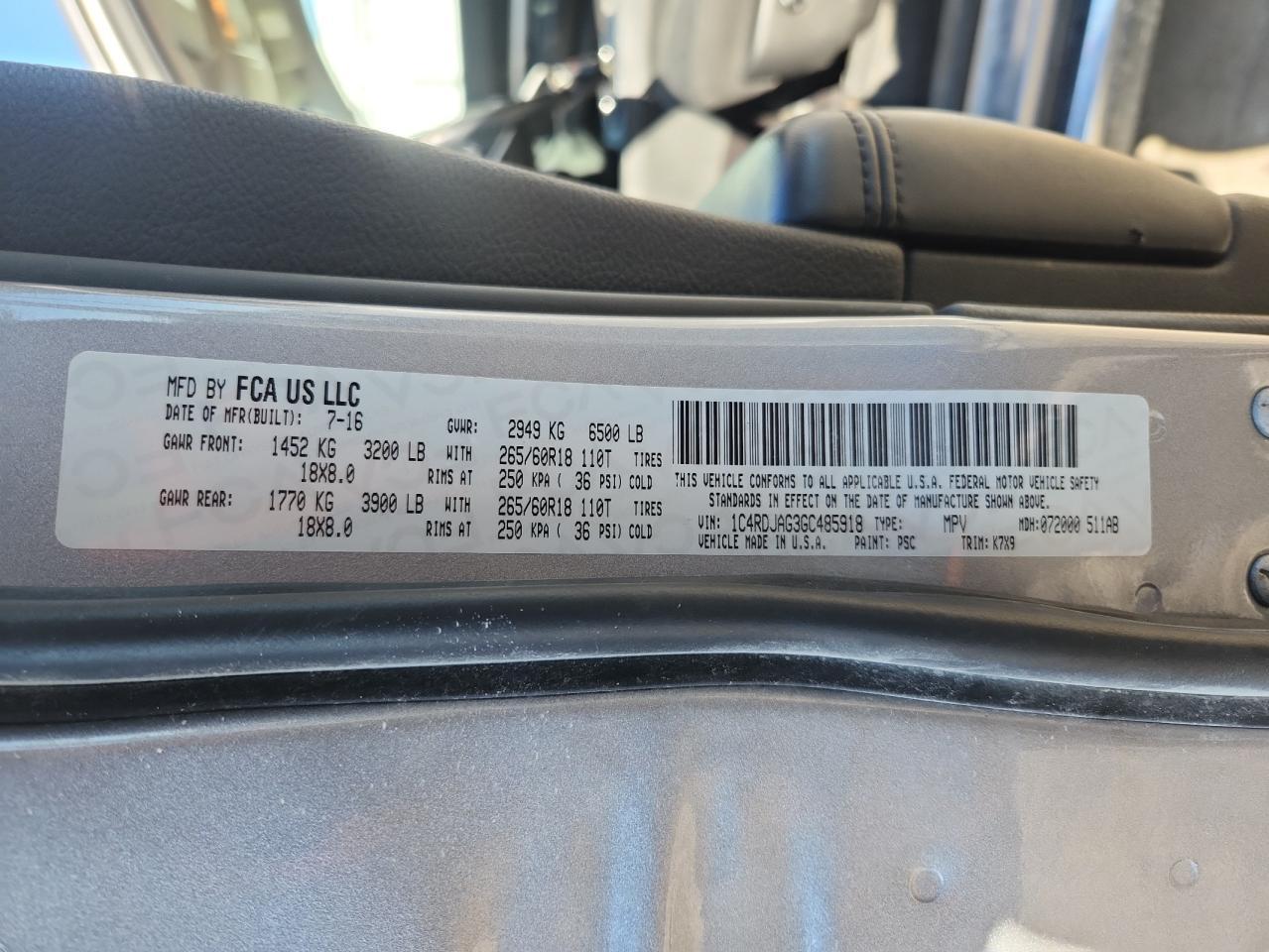 2016 Dodge Durango Sxt - zdjęcie 14