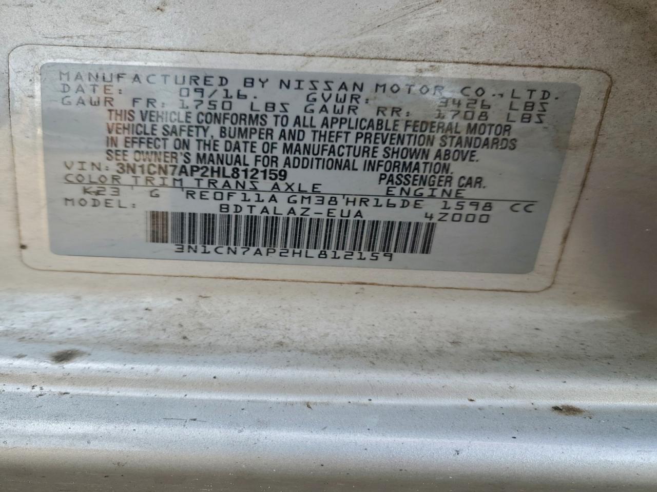 2017 Nissan Versa - zdjęcie 12