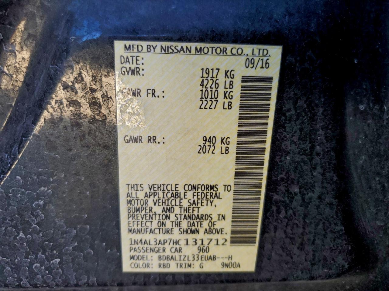 2017 Nissan Altima - zdjęcie 12