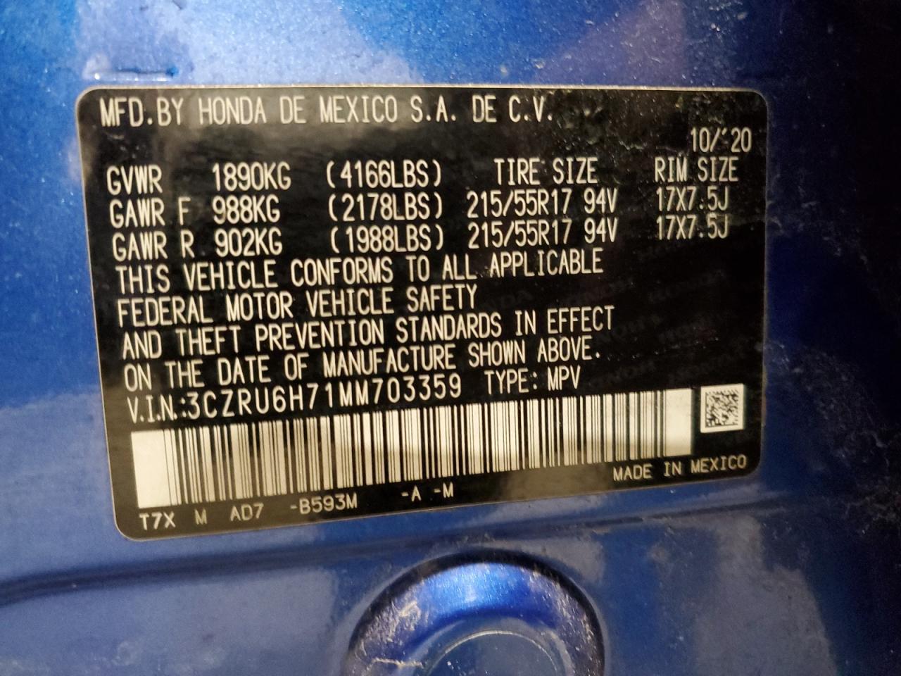 2021 Honda Hr-V Exl - zdjęcie 13