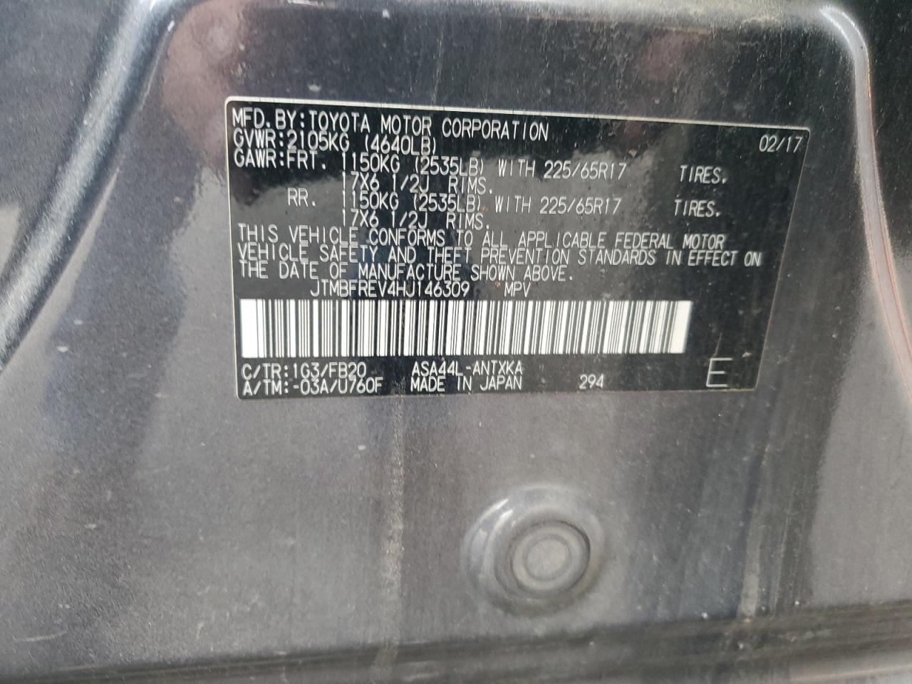 2017 Toyota Rav4 Le - zdjęcie 13