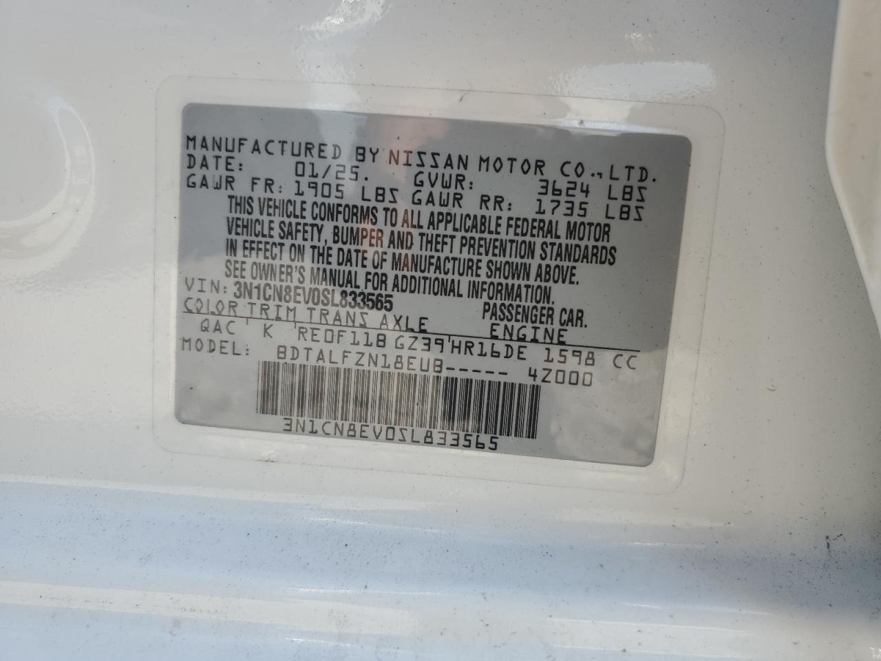 2025 Nissan Versa Sv - zdjęcie 12