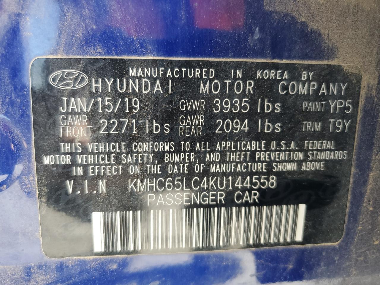 2019 Hyundai Ioniq Blue - zdjęcie 12