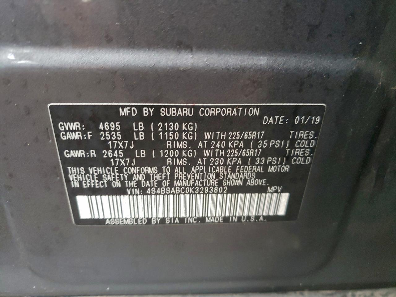 2019 Subaru Outback - zdjęcie 12