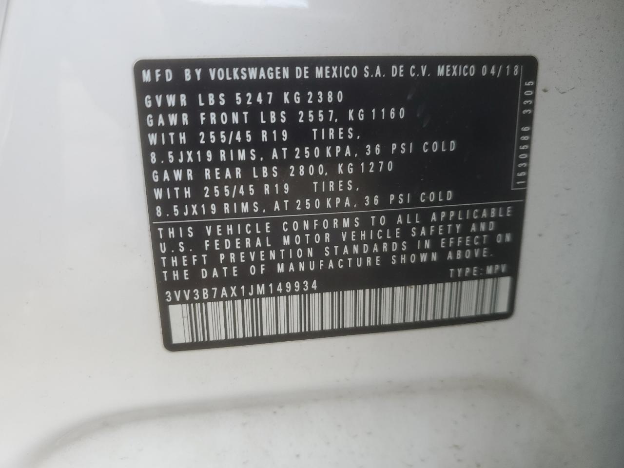 2018 Volkswagen Tiguan Se - zdjęcie 13