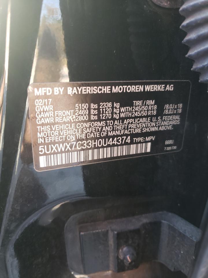 2017 BMW X3 xDrive35I - zdjęcie 14