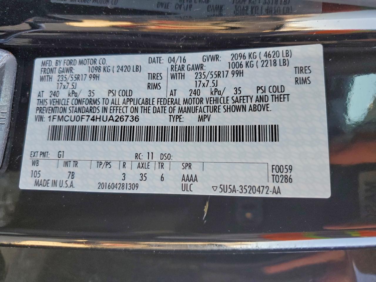 2017 Ford Escape - zdjęcie 14