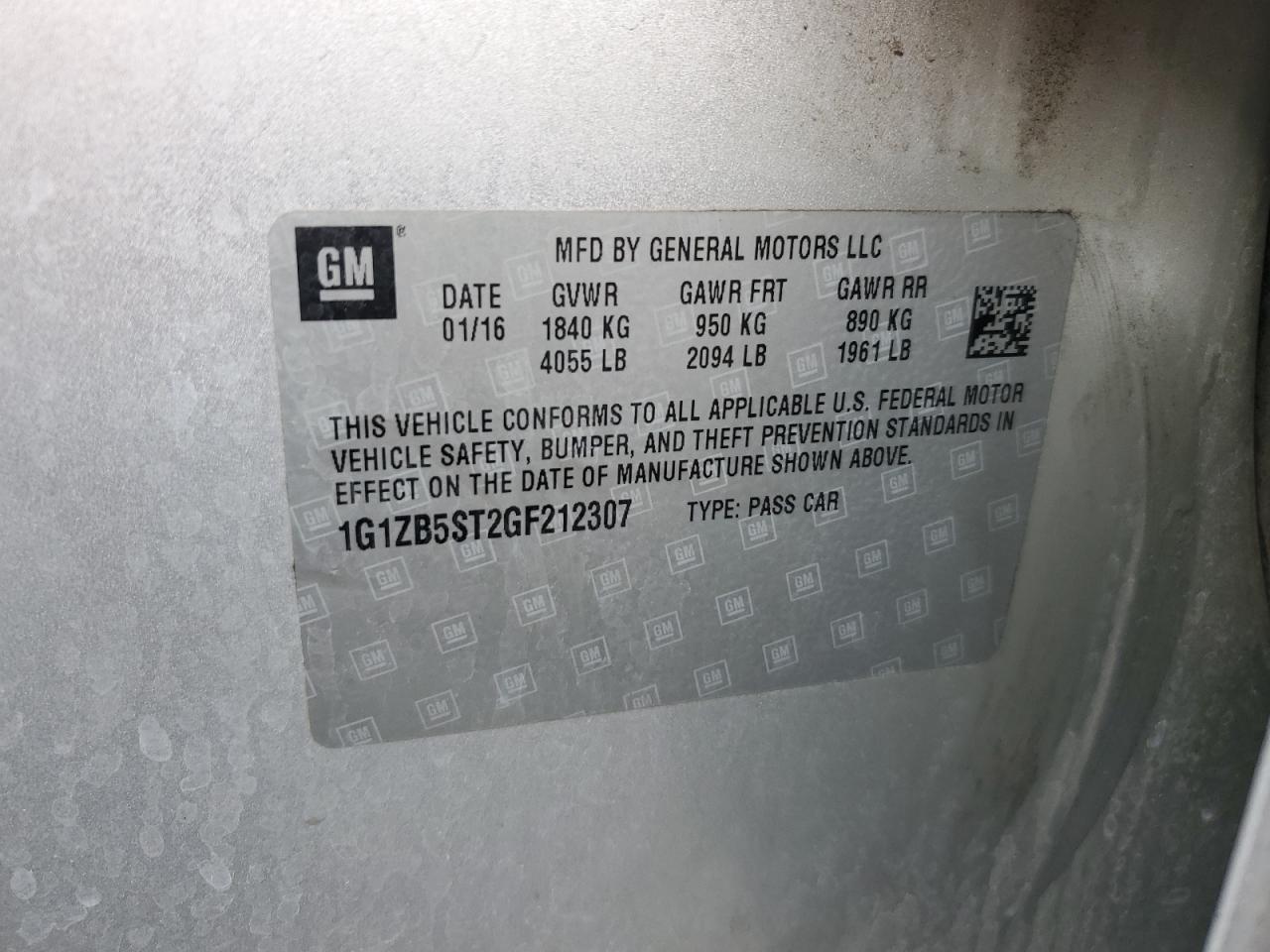 2016 Chevrolet Malibu Ls - zdjęcie 12