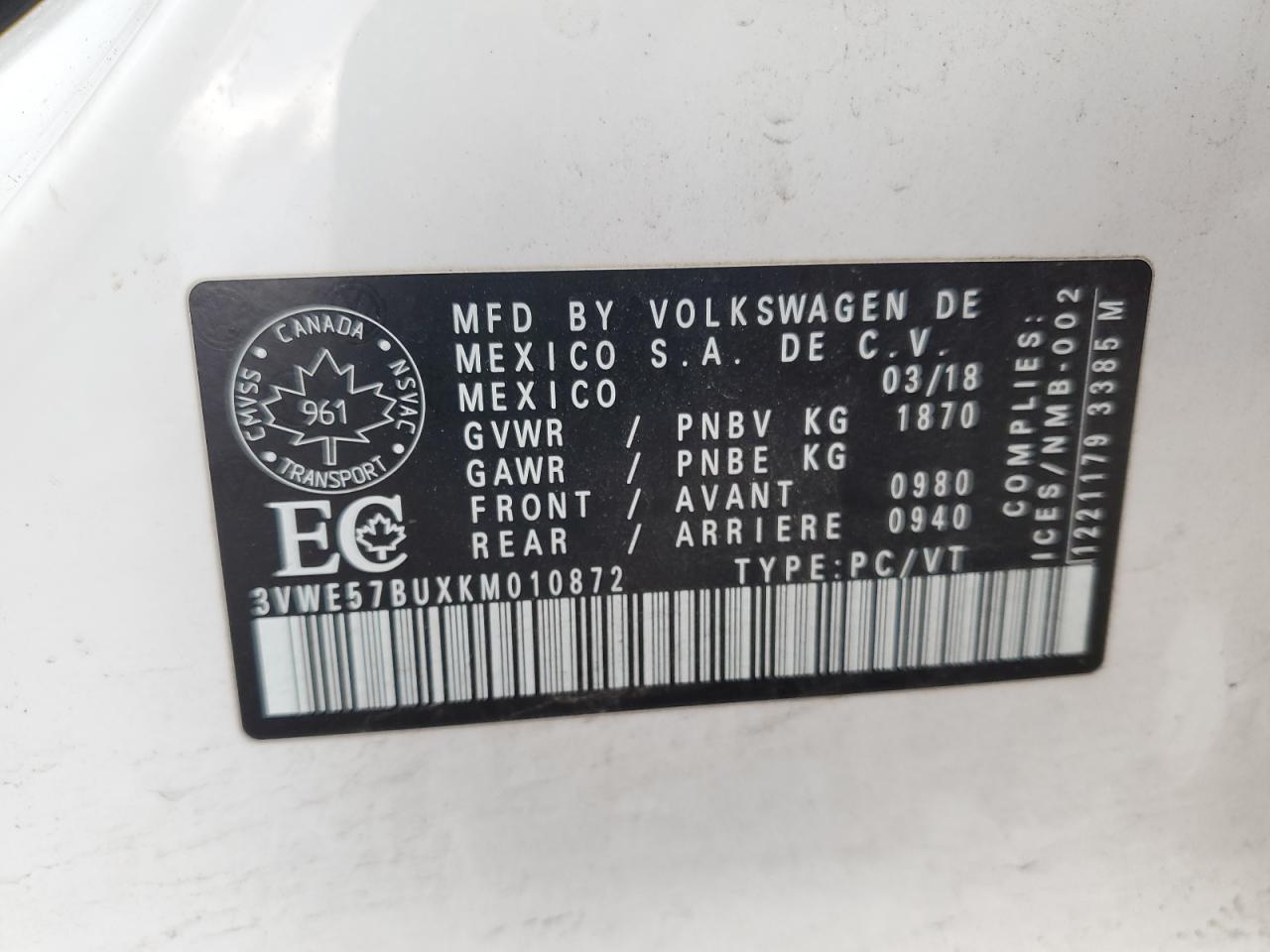 2019 Volkswagen Jetta Sel - zdjęcie 12