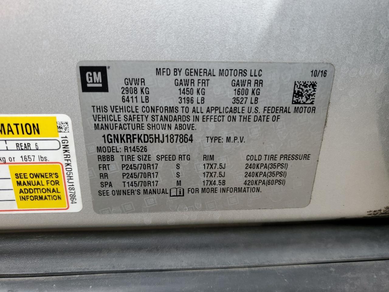 2017 Chevrolet Traverse - zdjęcie 13