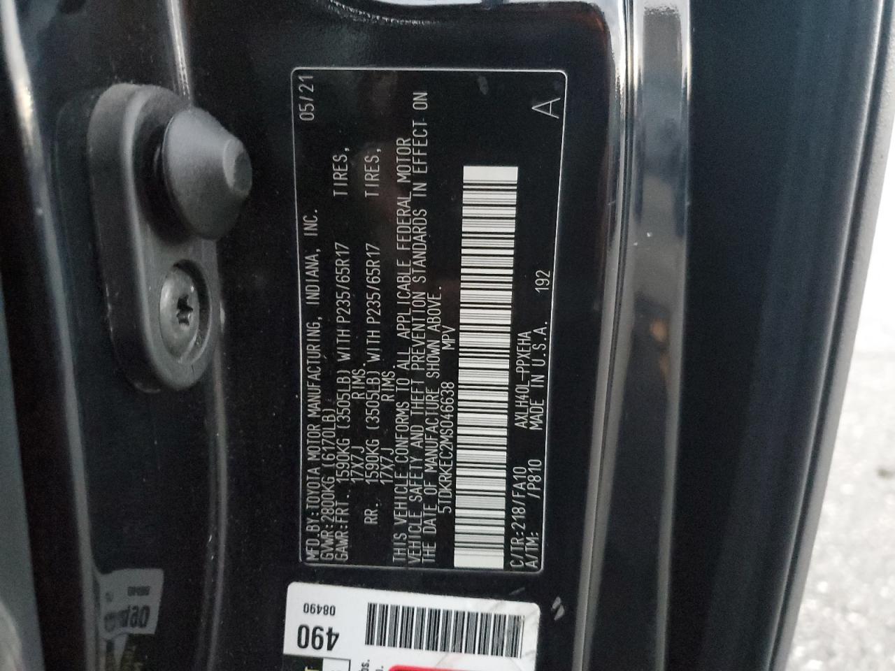 2021 Toyota Sienna Le - zdjęcie 13