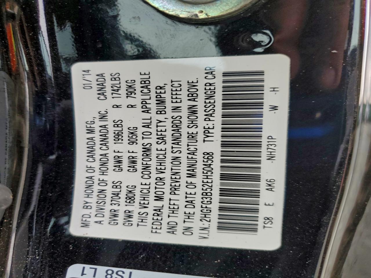 2014 Honda Civic Lx - zdjęcie 13